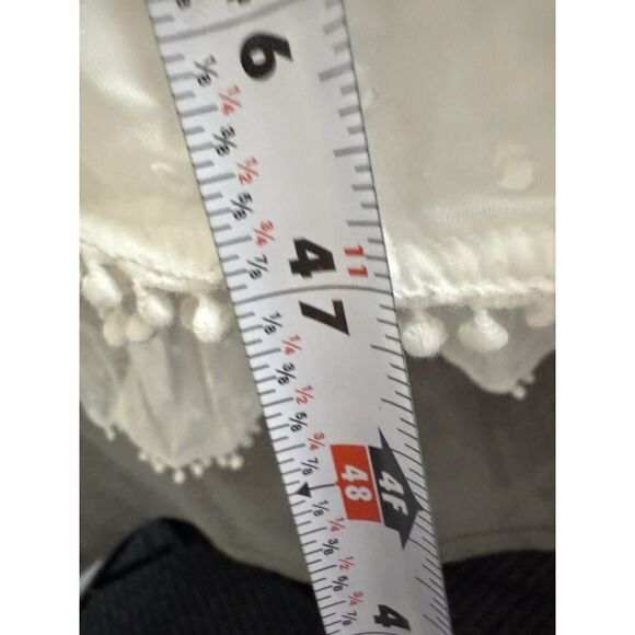 Anthropologie White Embroidered Tiered Midi Dress Halter Neck US 14 - Picture 12 of 15